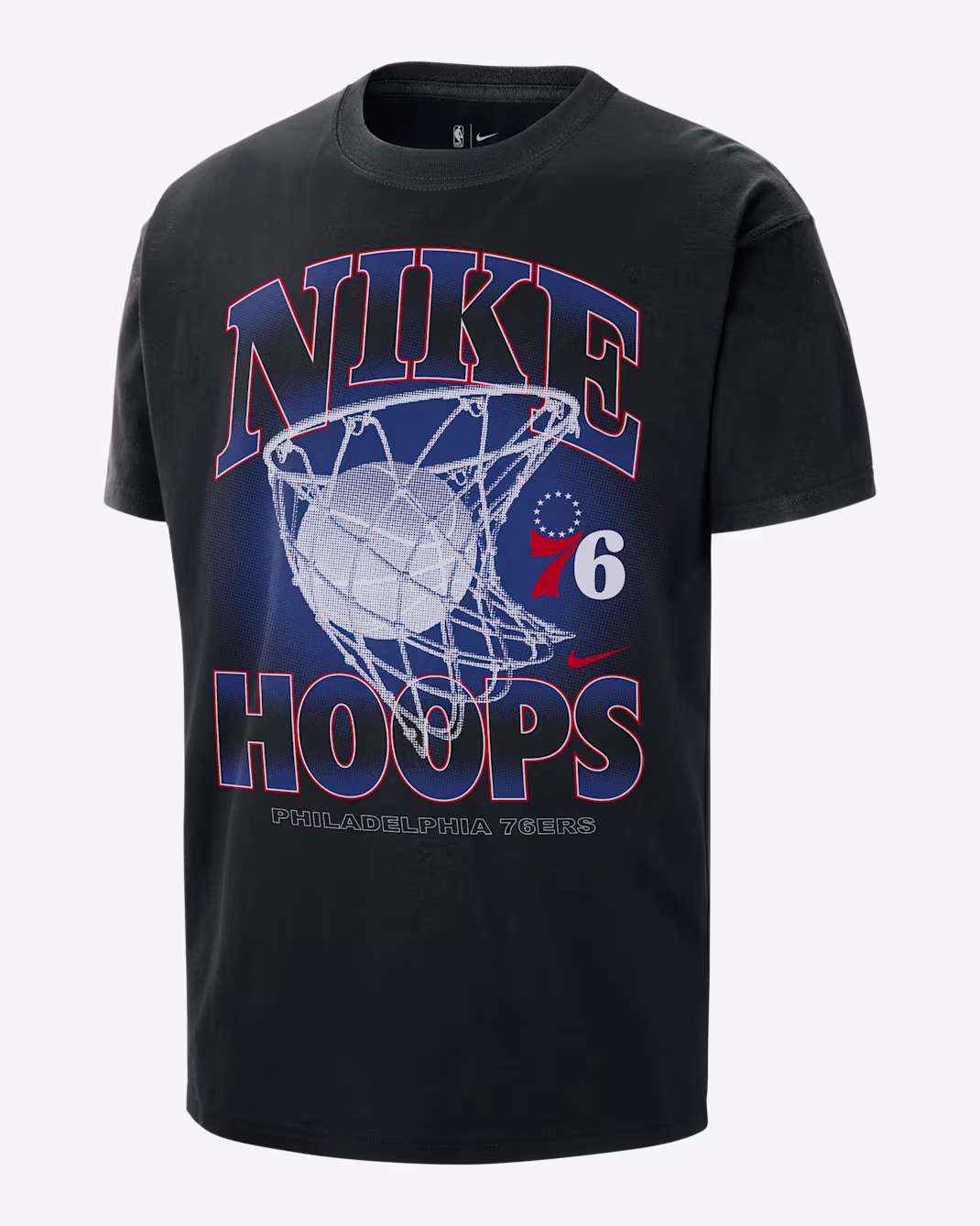 Мужская футболка Nike NBA Max90 Philadelphia 76ers Courtside Black