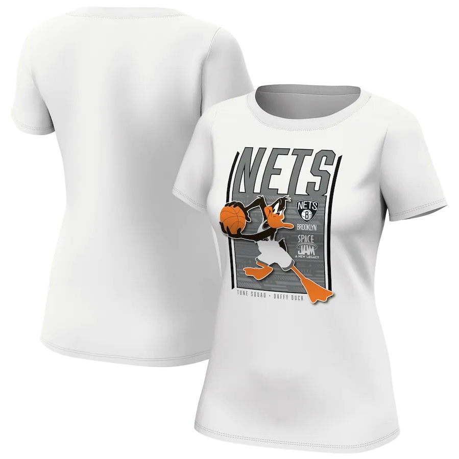 Футболка Brooklyn Nets Fanatics Branded Space Jam Tune Squad Daffy Duck T-Shirt – Womens