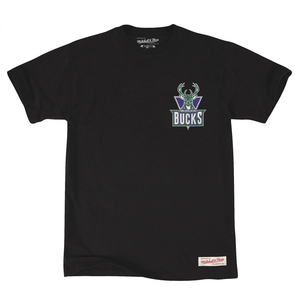 Футболка Mitchell & Ness Milwaukee Bucks Retro Repeat Logo NBA T-Shirt