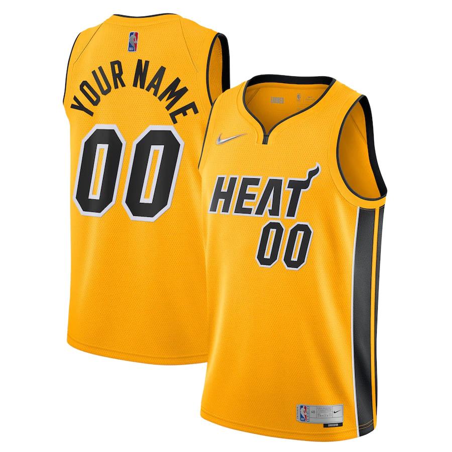 Баскетбольная джерси 2021-22 Miami Heat Nike Earned Edition Swingman Jersey – Custom
