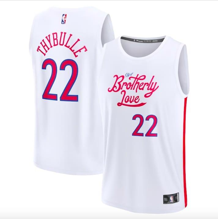 Баскетбольная джерси 2022-23 Philadelphia 76ers #22 Matisse Thybulle Fastbreak City White Jersey