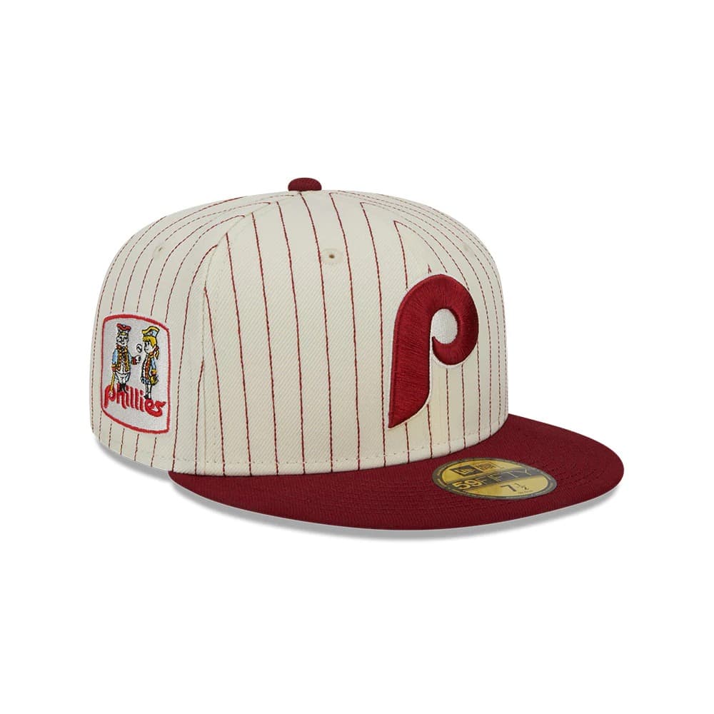 Бейсболка New Era Philadelphia Phillies 59FIFTY Retro Script MLB Fitted Hat