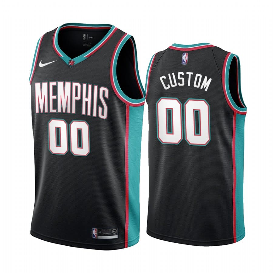 Баскетбольная джерси 2020-21 Memphis Grizzlies #00 Custom Classic Edition Black Swingman Jersey