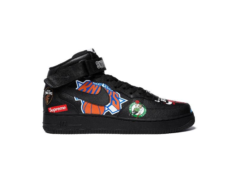 Кроссовки Supreme x NBA x Nike Air Force 1 Mid 07 'Black'