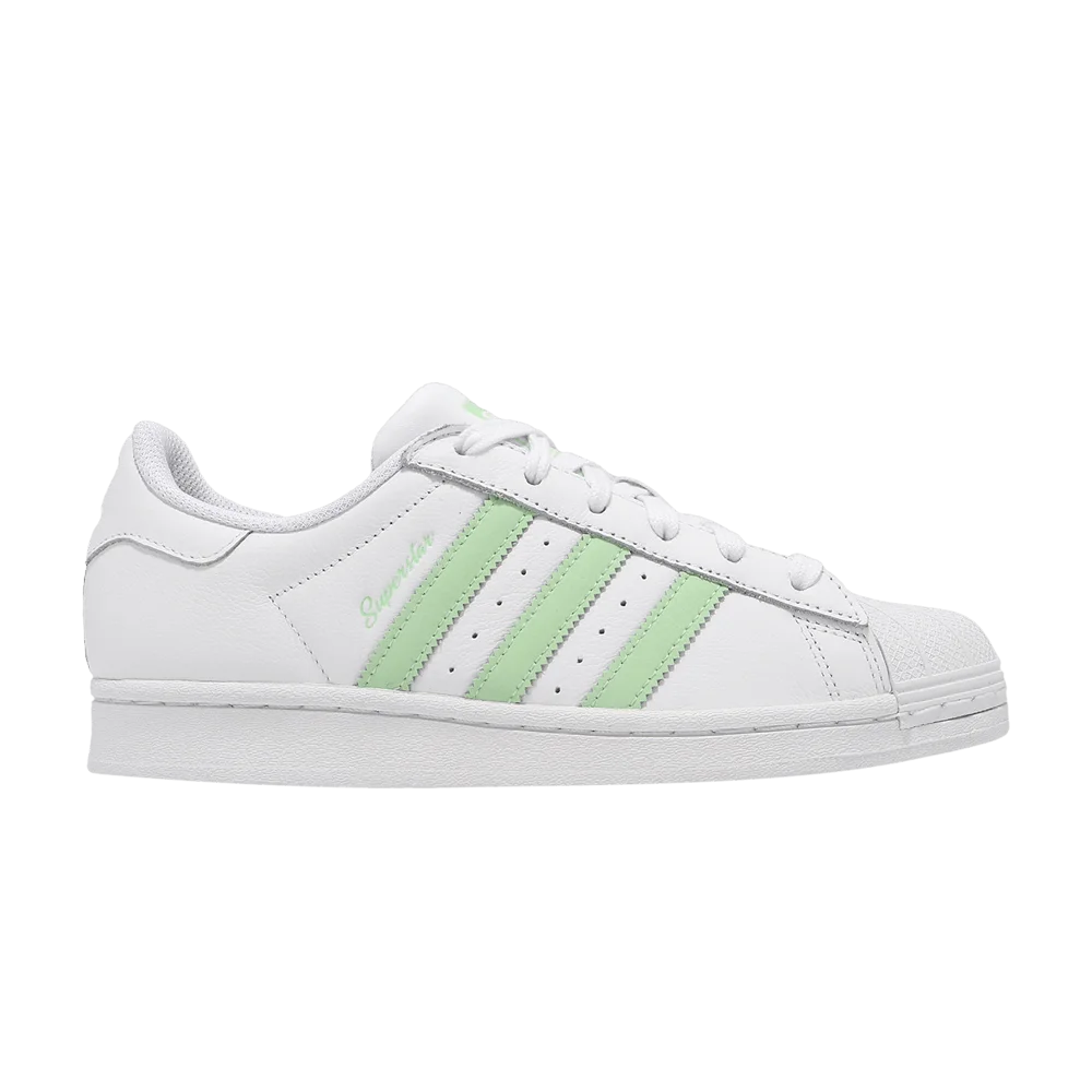 Кроссовки Adidas Wmns Superstar 'White Semi Green Spark'