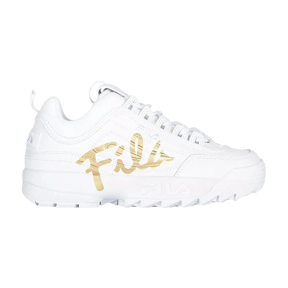 Кроссовки Fila Wmns Disruptor 2 Script 'White Metallic Gold'