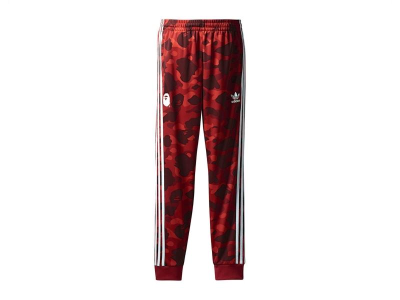 Спортивные штаны BAPE x adidas adicolor Track Pants Raw Red