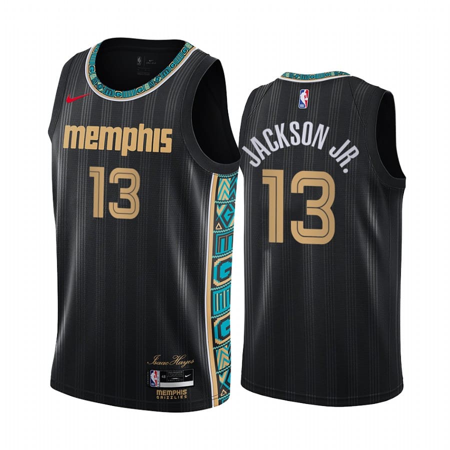 Баскетбольная джерси 2020-21 Memphis Grizzlies #13 Jaren Jackson Jr. City Edition Black Swingman Jersey