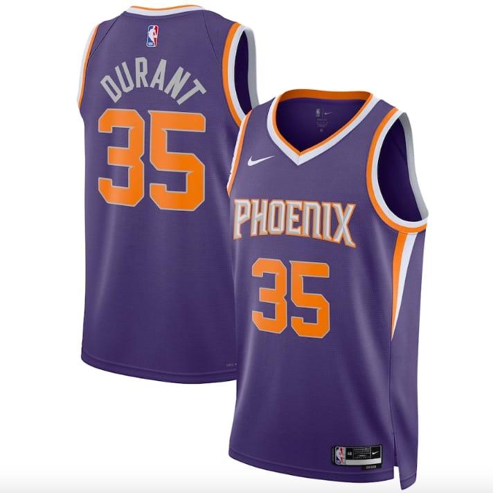 Баскетбольная джерси 2022-23 Phoenix Suns #35 Kevin Durant Swingman Icon Purple Jersey