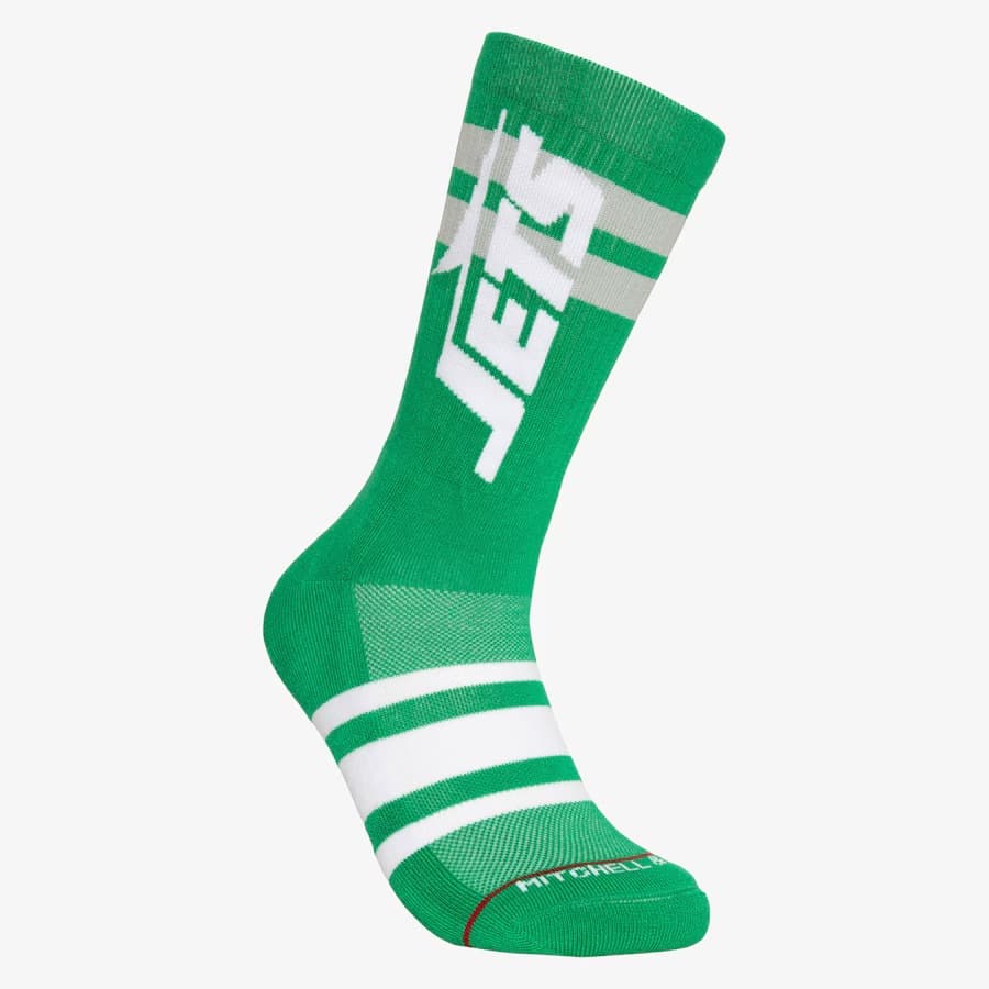 Спортивные носки Mitchell & Ness New York Jets Lateral Crew Socks