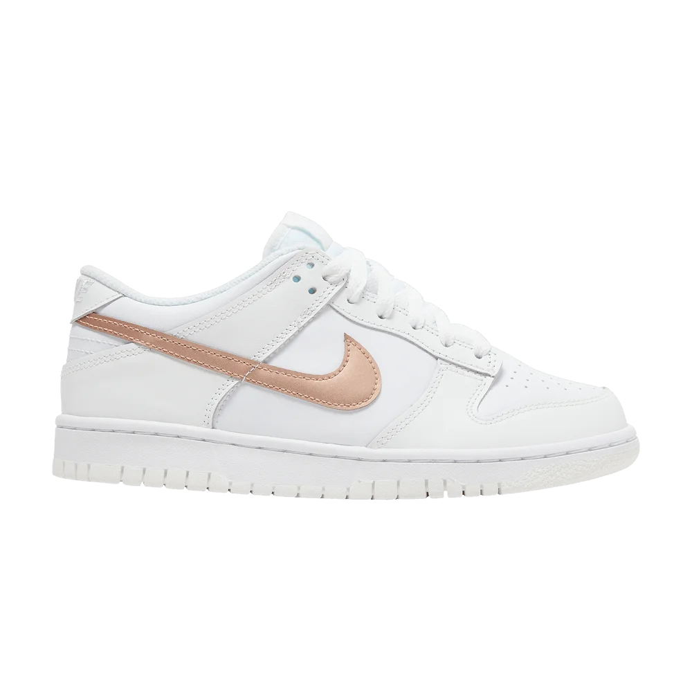 Кроссовки Nike Dunk Low GS 'White Metallic Red Bronze'