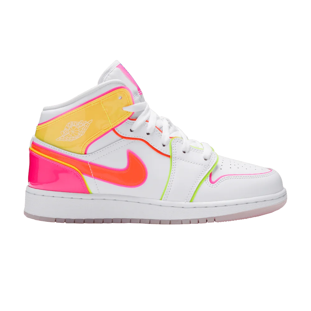 Кроссовки Air Jordan 1 Mid SE GS 'Edge Glow'