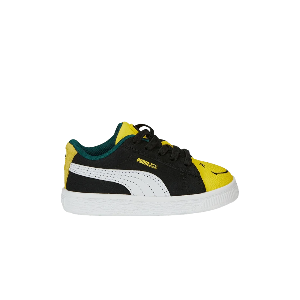 Кроссовки SmileyWorld x Puma Suede Infant 'Black Vibrant Yellow'