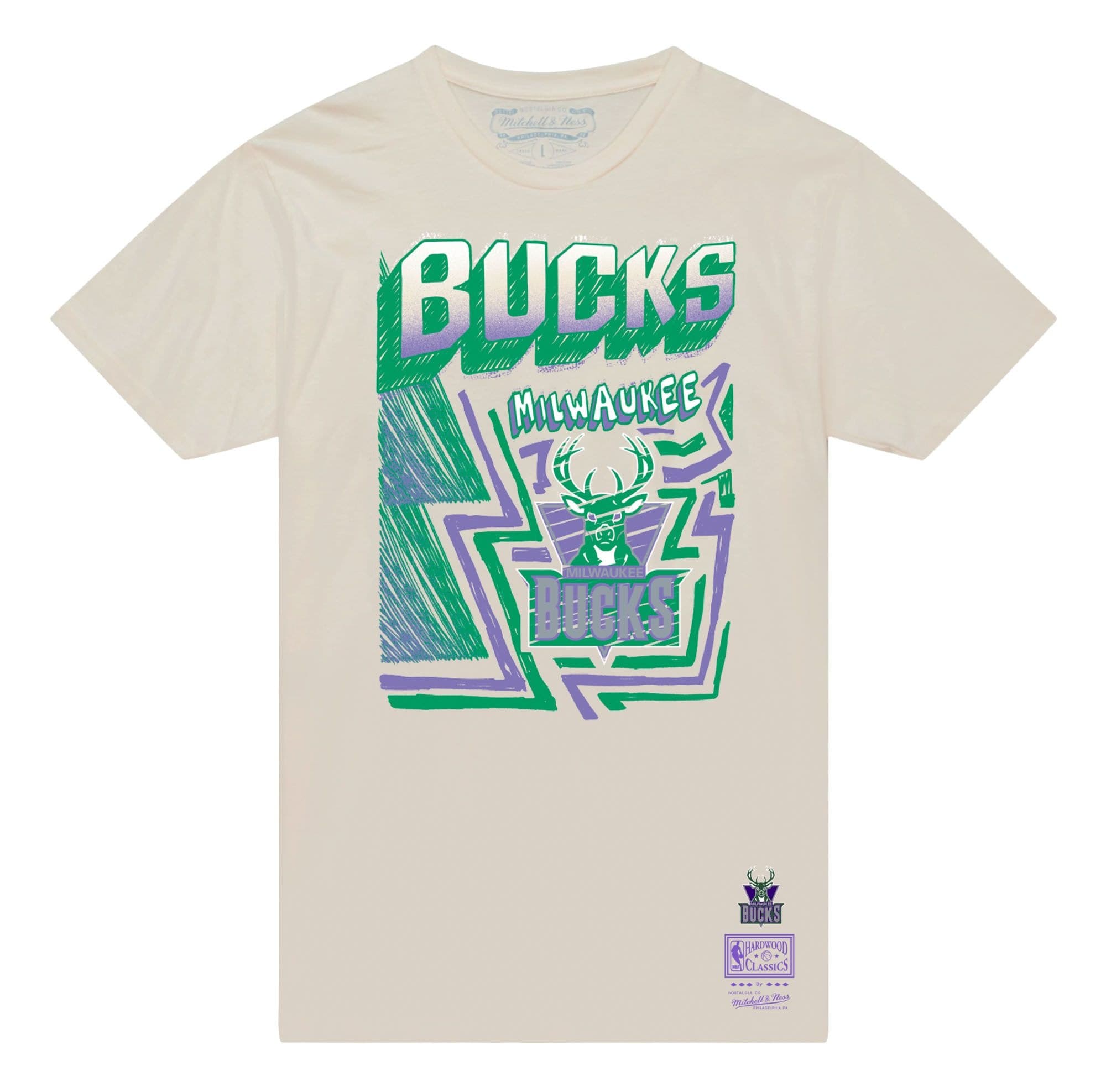 Футболка Mitchell & Ness Sidewalk Tee Milwaukee Bucks