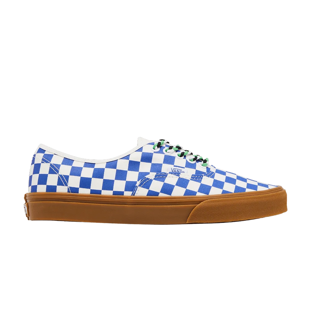 Vans Authentic 'Checkerboard - Blue Gum Braided Laces'