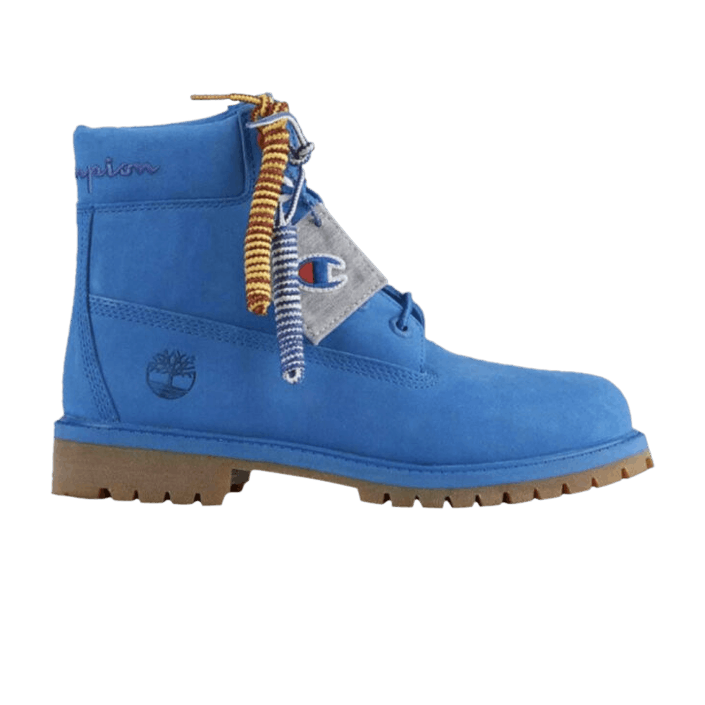 Кроссовки Champion x Timberland 6 Inch Premium Waterproof Boots Youth 'Bright Blue'