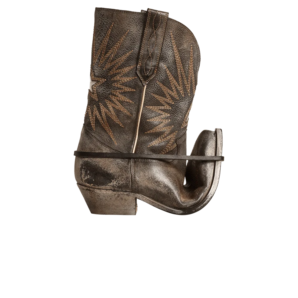 Ботинки Golden Goose Wmns Low Wish Star Boot 'Black Ecru Silver'