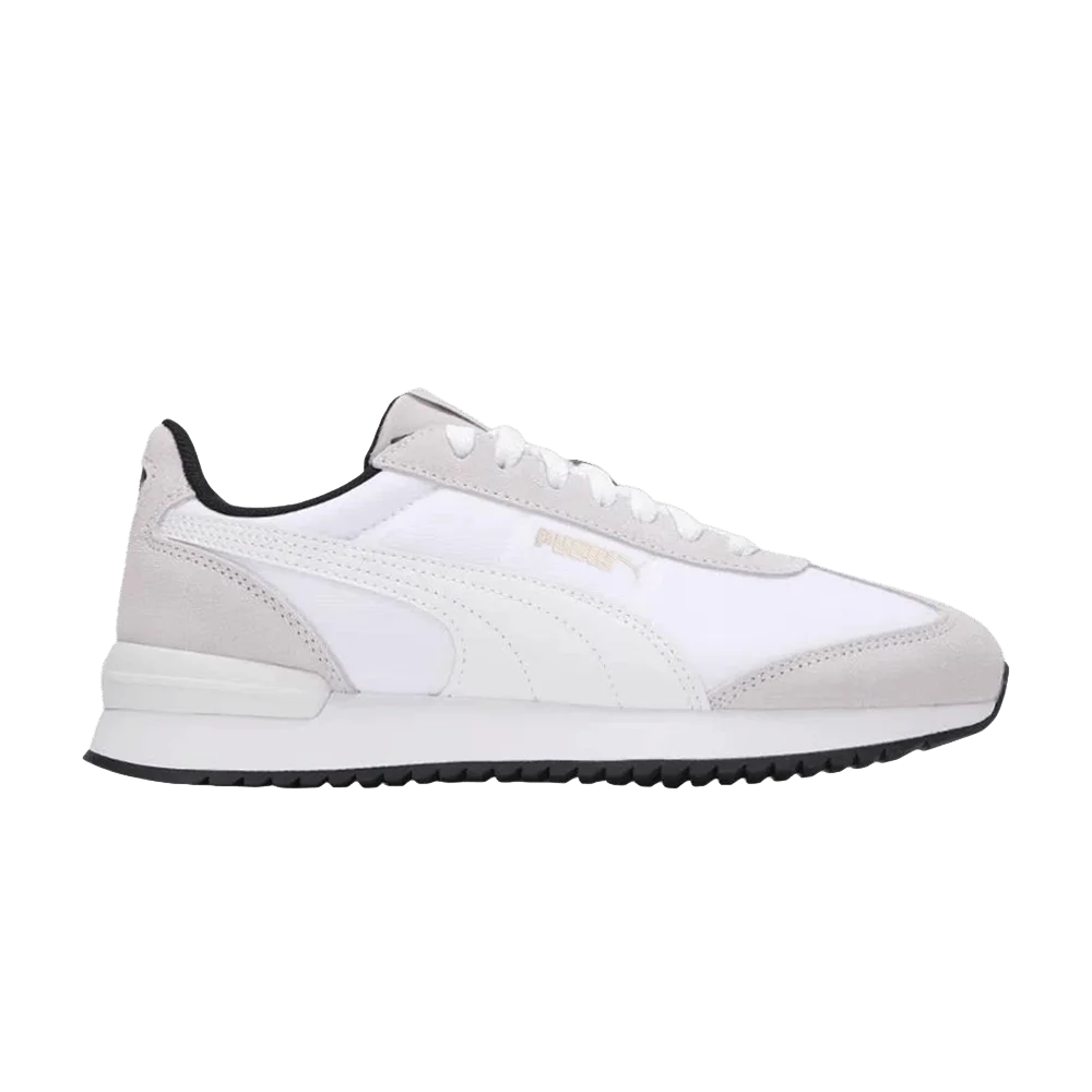 Кроссовки Puma R78 Nylon Retro 'White Feather Gray Gold'