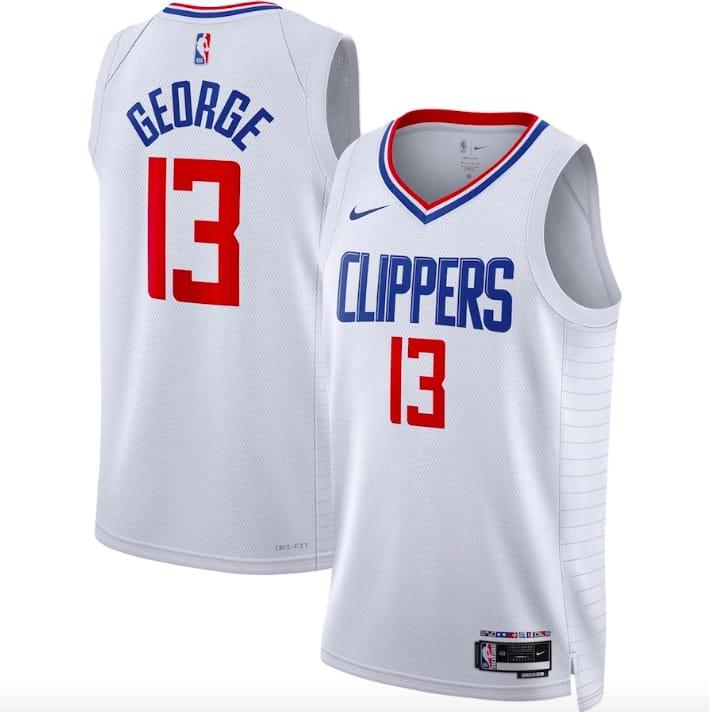 Баскетбольная джерси 2022-23 LA Clippers #13 Paul George Swingman Association White Jersey
