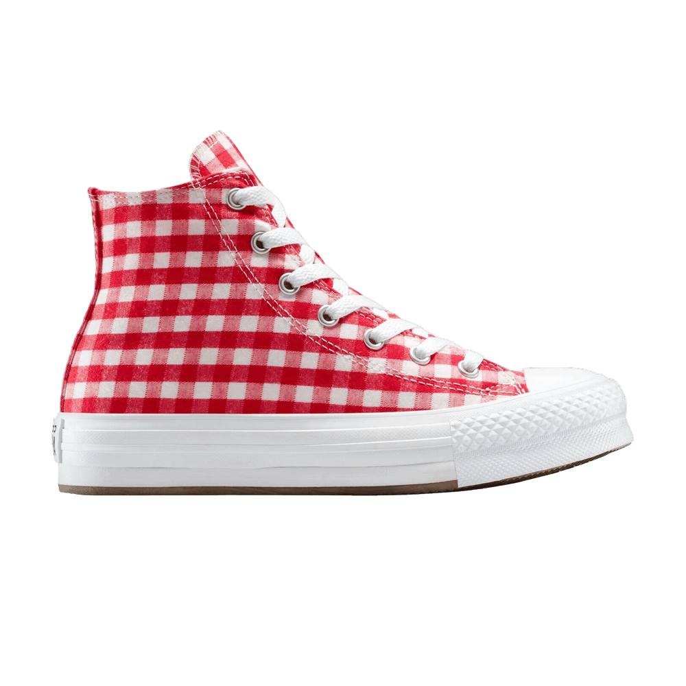 Кроссовки Converse Chuck Taylor All Star Lift High GS 'Checkered Red'