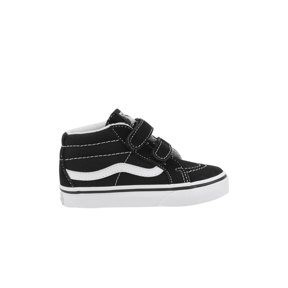Кроссовки Vans Sk8-Mid Reissue Velcro Toddler 'Black'