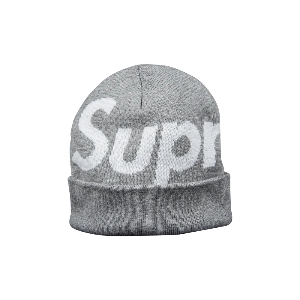 Supreme Big Logo Beanie 'Grey'