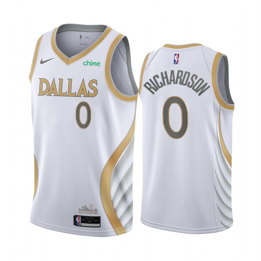 Баскетбольная джерси 2020-21 Dallas Mavericks #0 Josh Richardson City Edition Silver Swingman Jersey