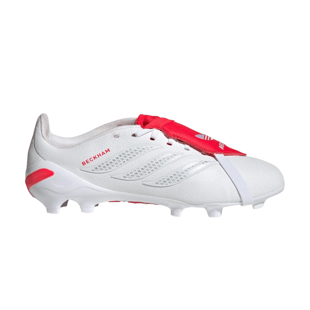 Кроссовки David Beckham x adidas Predator League Foldover Tongue FG J 'Cloud White Silver Metallic'