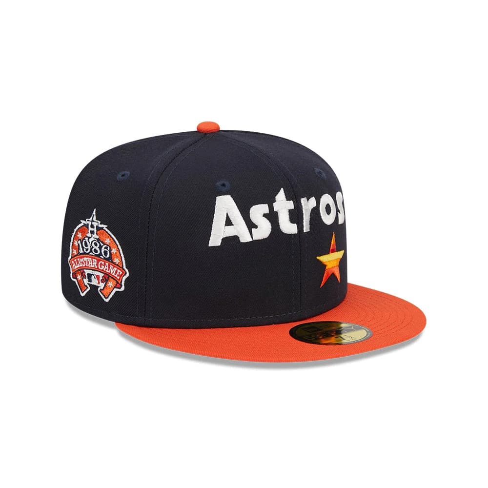 Бейсболка New Era Houston Astros 59FIFTY Retro Script MLB Fitted Hat