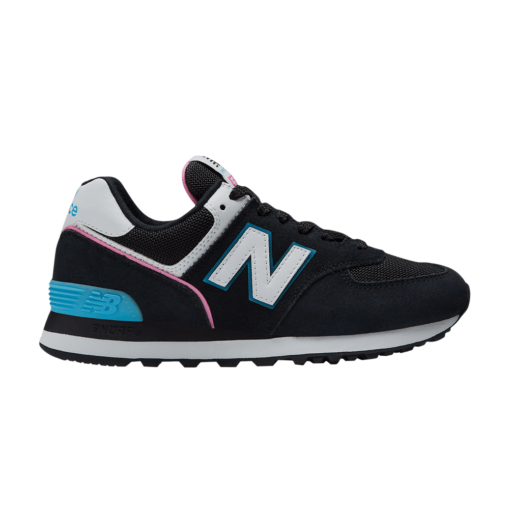 Кроссовки New Balance Wmns 574 'Black Vibrant Sky Pink'