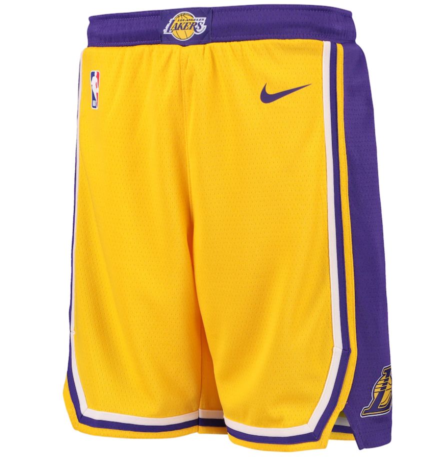 Спортивные шорты 2019-20 NBA Los Angeles Lakers Yellow Icon Swingman Shorts