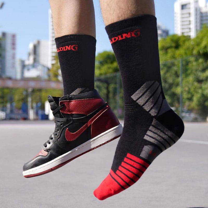 Спортивные носки Ehot Spalding Controls Black-Red Crew Socks