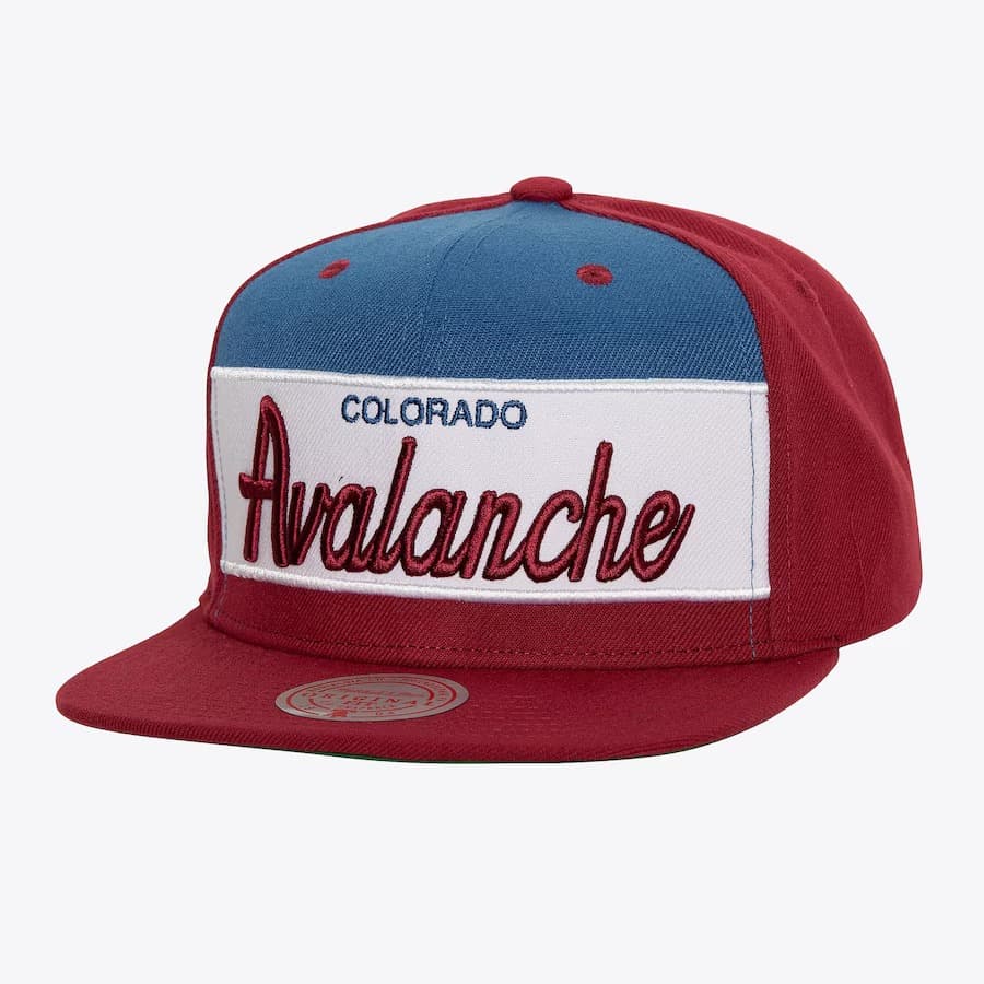 Бейсболка Mitchell & Ness Burgundy Colorado Avalanche Retro Sport Snapback Hat
