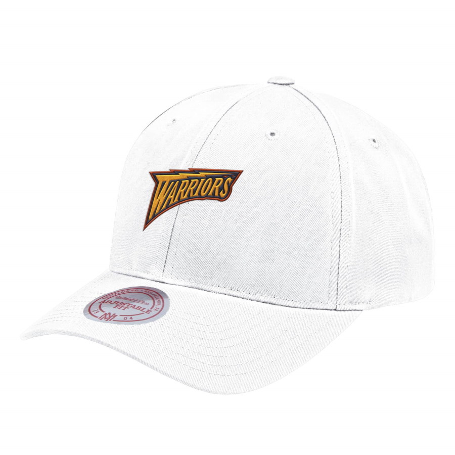 Бейсболка Aape x Mitchell & Ness Golden State Warriors Strapback Hat White