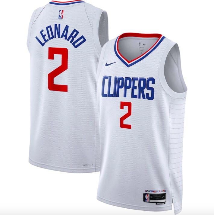 Баскетбольная джерси 2022-23 LA Clippers #2 Kawhi Leonard Swingman Association White Jersey