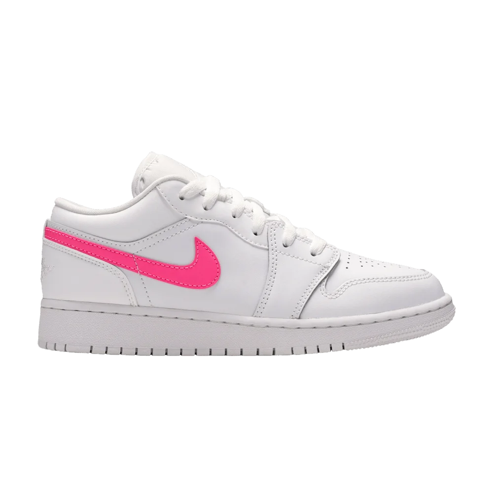 Кроссовки Air Jordan 1 Low GS 'White Neon'