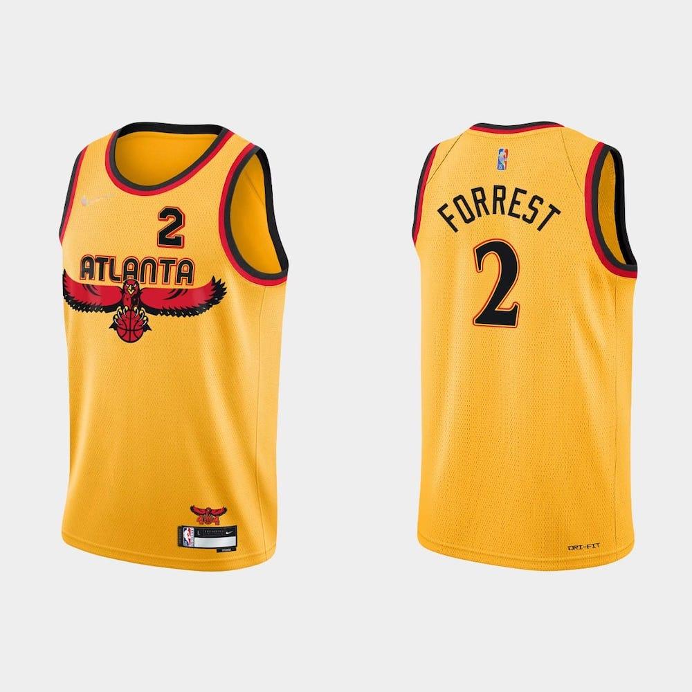 Баскетбольная джерси NBA 75th Anniversary Atlanta Hawks #2 Trent Forrest City Gold Jersey
