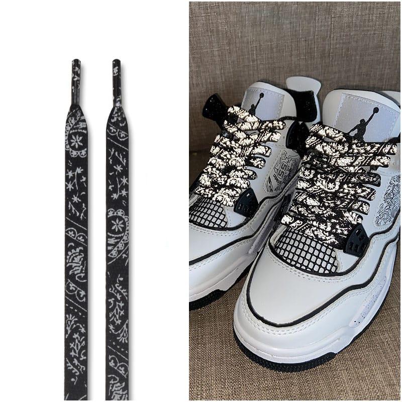 Шнурки Gorilla Guard Air Jordan 4 Black Glow Paisley Laces