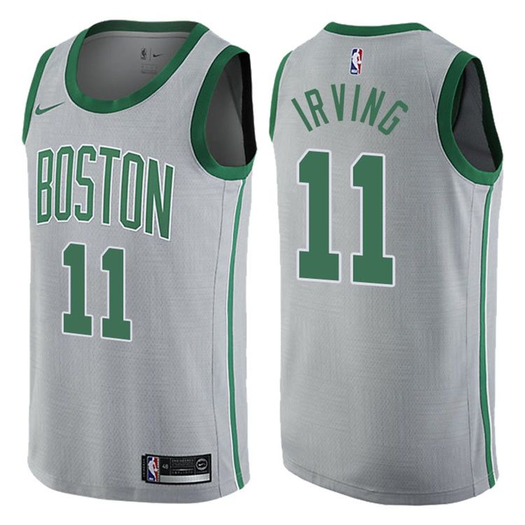 Баскетбольная джерси 2017-18 Kyrie Irving Boston Celtics #11 City Gray