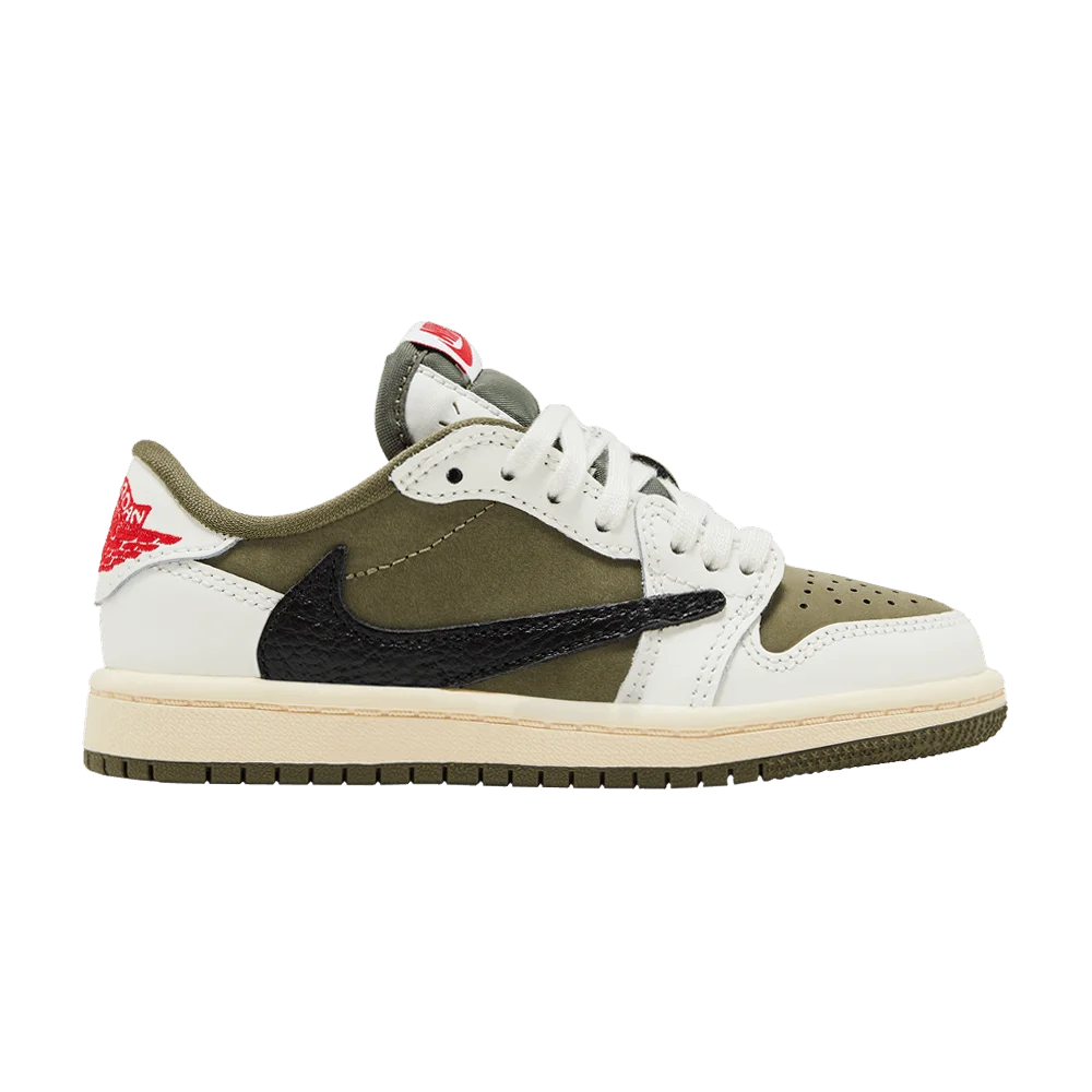 Кроссовки Travis Scott x Air Jordan 1 Retro Low OG SP PS 'Reverse Olive / Medium Olive'