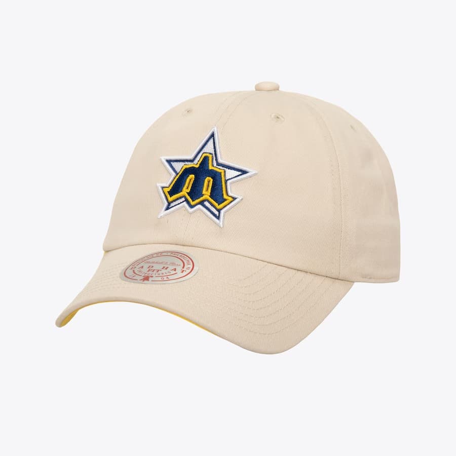Бейсболка Mitchell & Ness Cream Seattle Mariners Cooperstown Collection Sswagger Strapback Hat