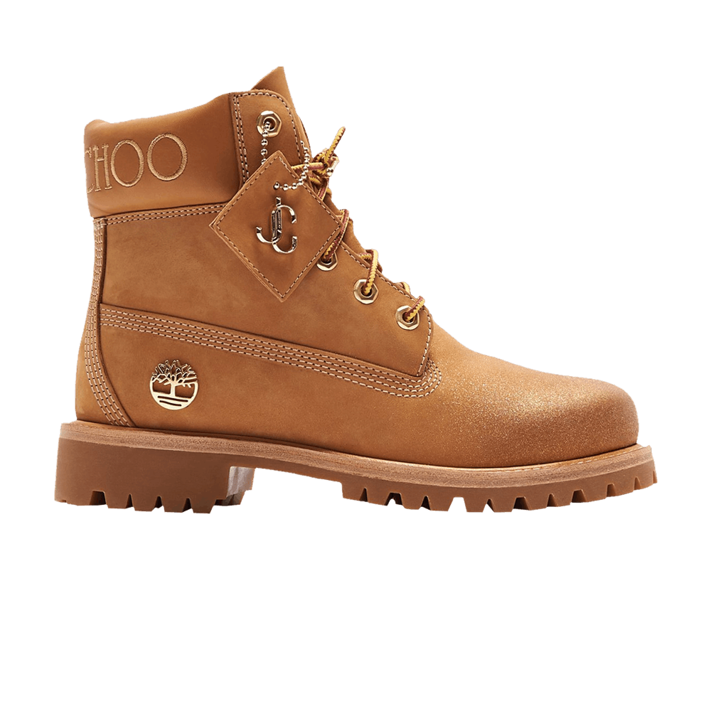 Кроссовки Timberland Jimmy Choo x Wmns 6 Inch Premium 'Wheat Glitter'