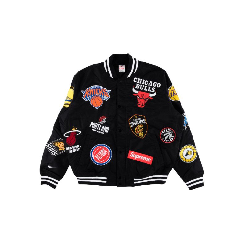 Бомбер Supreme x Nike x NBA Teams Warm Up Jacket Black
