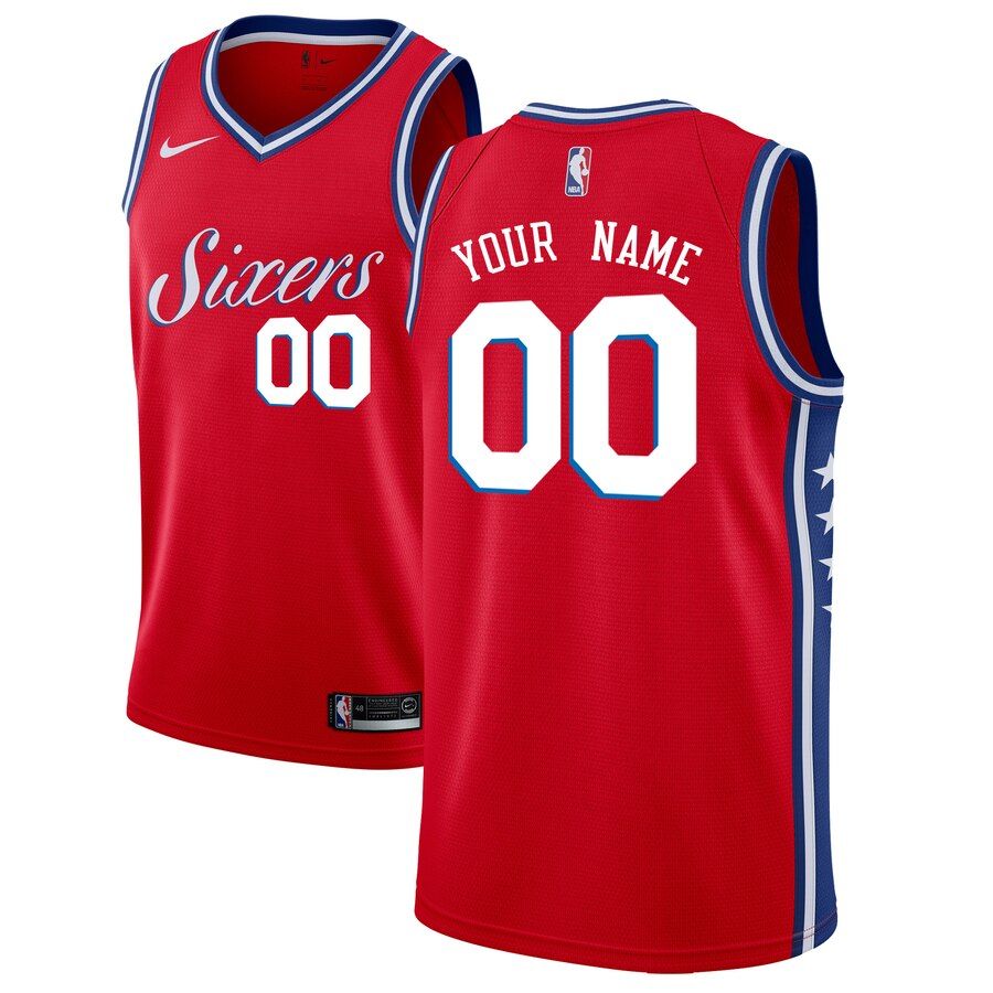 Баскетбольная джерси 2019-20 Philadelphia 76ers Swingman Custom Red Statement Edition