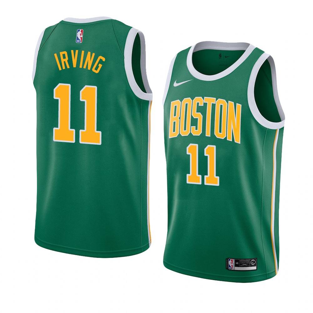 Баскетбольная джерси 2018-19 Kyrie Irving Celtics #11 Earned Green