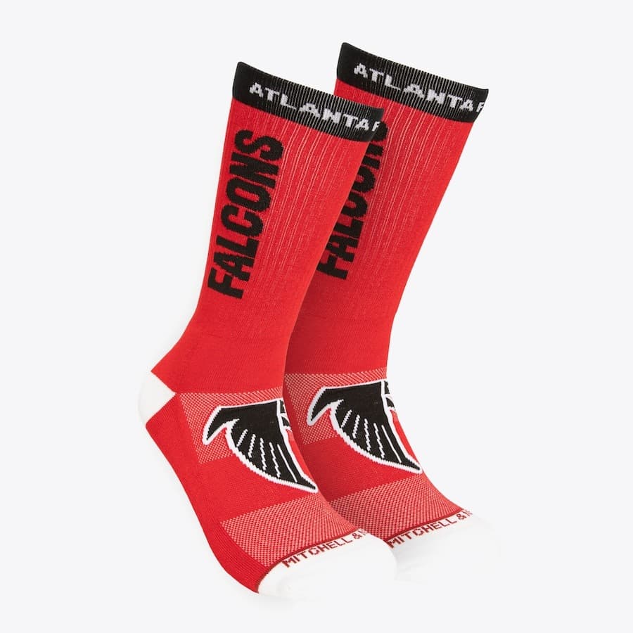 Спортивные носки Mitchell & Ness Red Atlanta Falcons Kick Off Crew Socks
