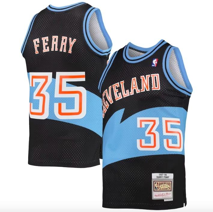 Баскетбольная джерси 1997-98 Cleveland Cavaliers #35 Danny Ferry Mitchell & Ness Black Jersey
