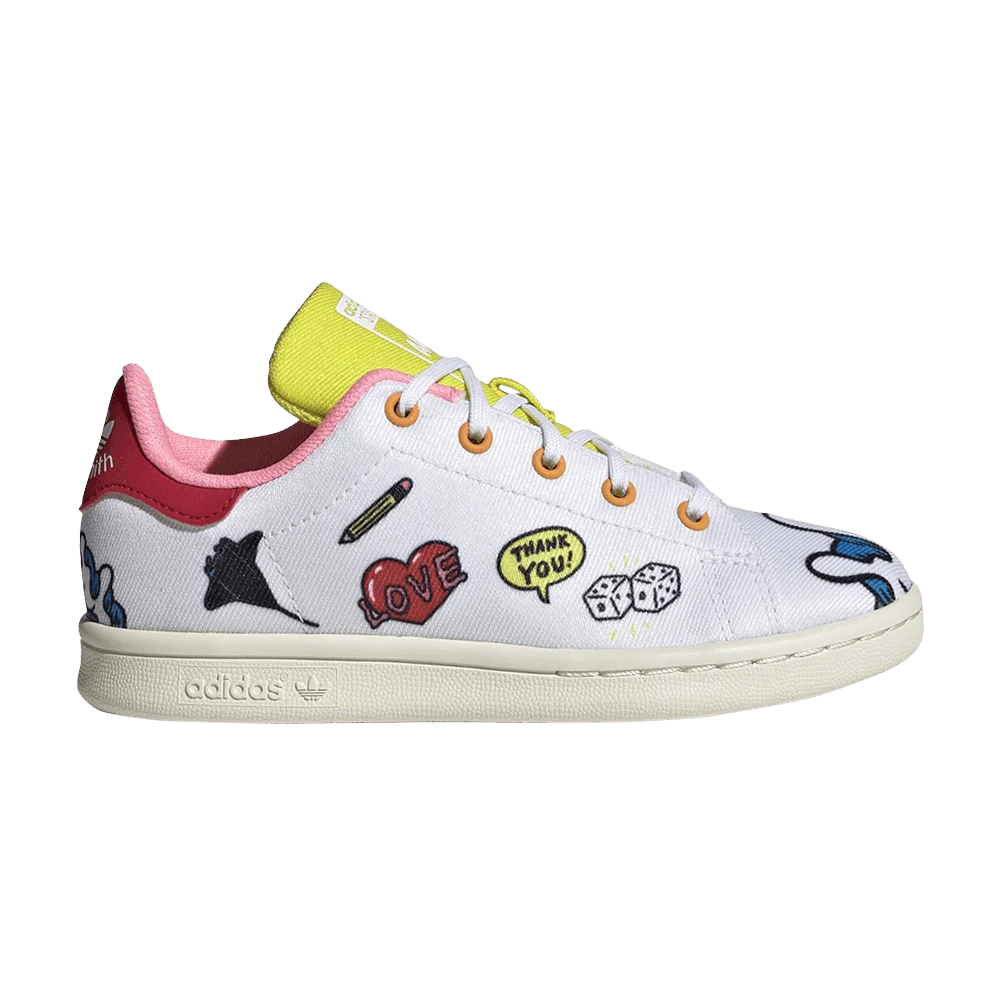 Кроссовки Aaron Kai x adidas Stan Smith Primeblue Little Kid 'Doodles'