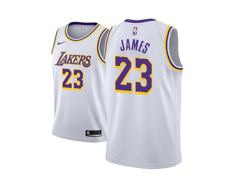Баскетбольная джерси 2018-19 Lebron James Lakers #23 Association White