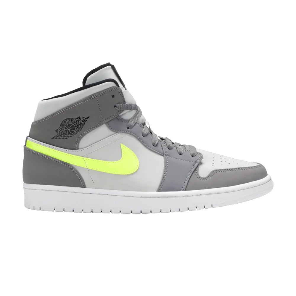 Кроссовки Air Jordan 1 Mid 'Gunsmoke Volt'